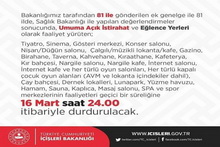 Koronovirüs Salgını Hakkında Duyuru.
