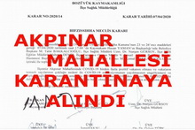 Akpınar Mahallesi Karantinaya Alındı.